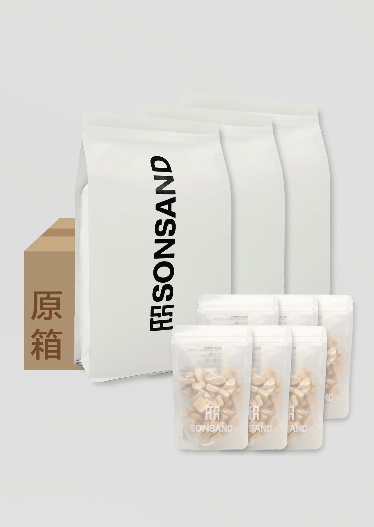 SONSAND 臣砂｜豆腐貓砂 & 凍乾雞肉｜Cat litter w/Freeze-dried diced chicken bundle