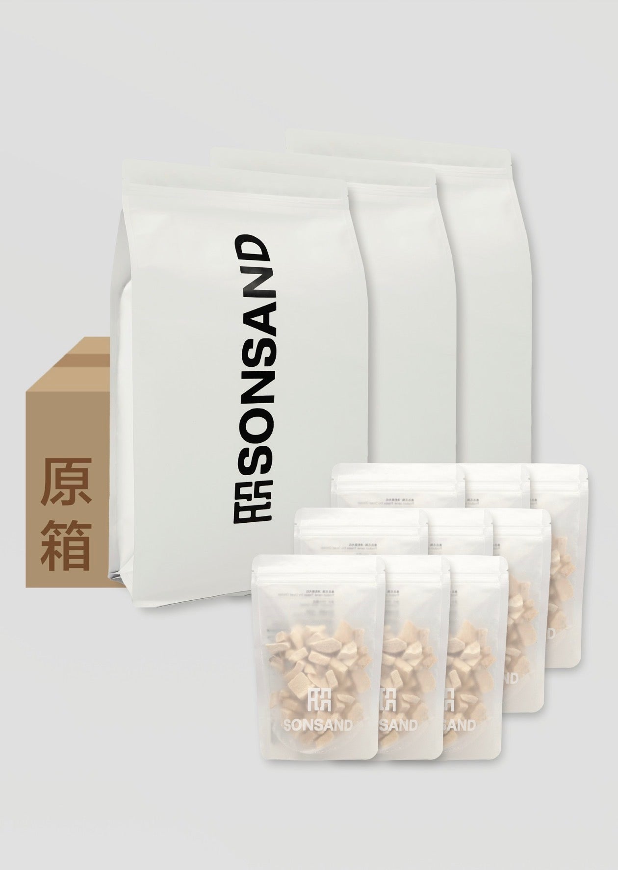 SONSAND 臣砂｜豆腐貓砂 & 凍乾雞肉｜Cat litter w/Freeze-dried diced chicken bundle